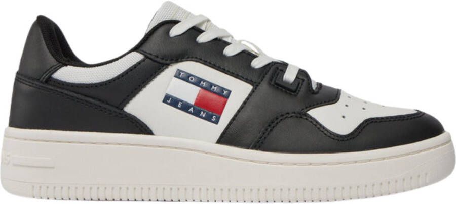 Tommy Hilfiger TJW Retro Basket Essential Sneakers Zwart Ecru