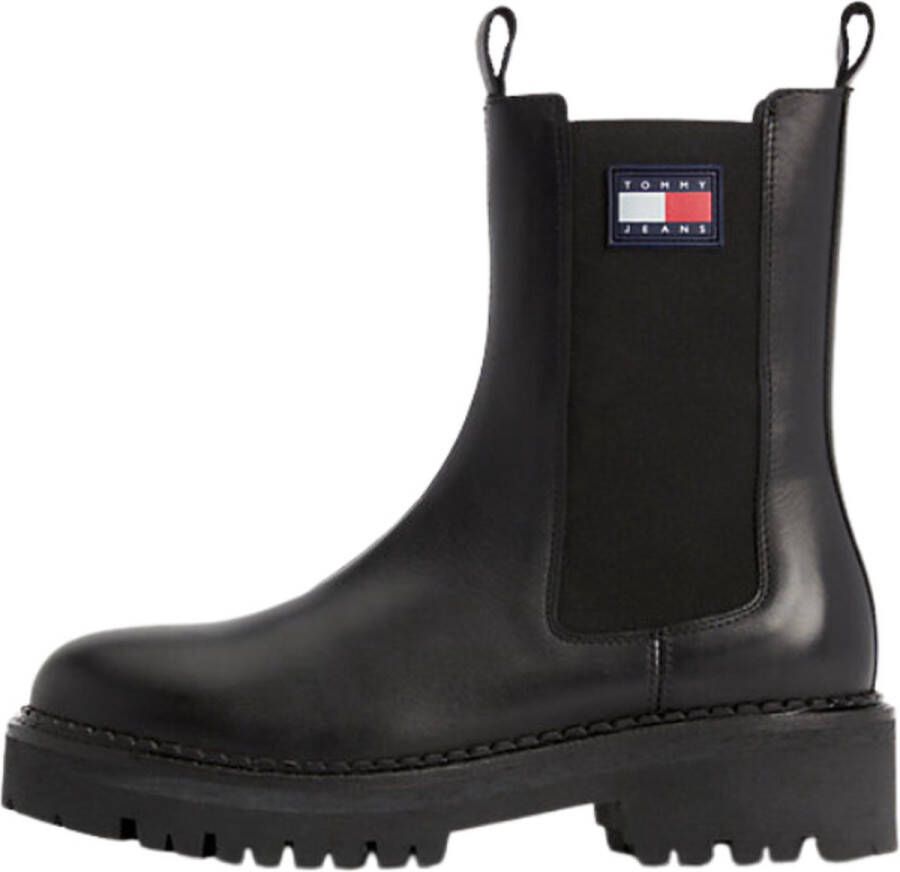 Tommy Jeans Zwarte Urban Chelsea Booties Black Dames