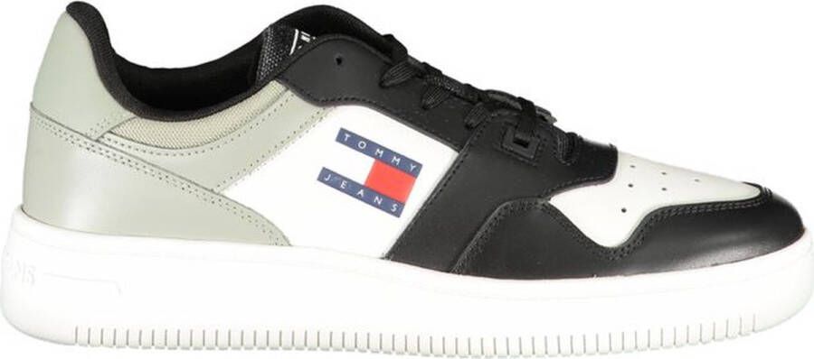 Tommy Hilfiger Zwarte Polyester Sneaker met Contrastdetails Multicolor Heren