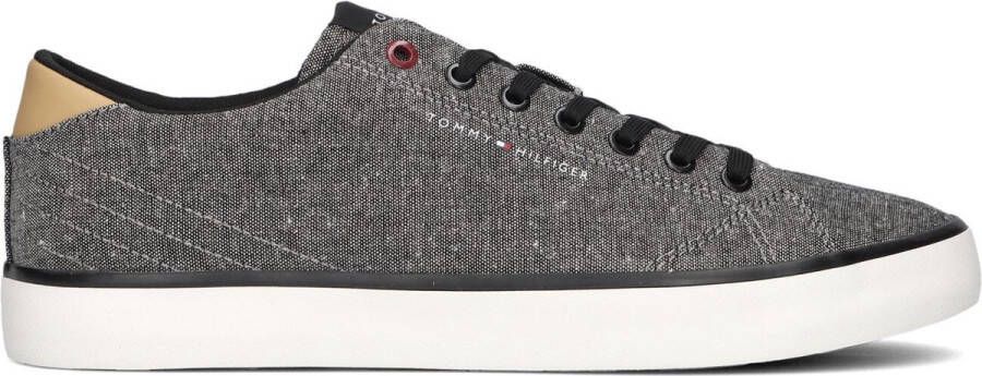 Tommy Hilfiger Sneakers TH HI VULC LOW CHAMBRAY met logo-opdruk vrijetijdsschoen halfschoen veterschoen