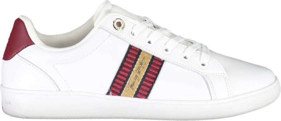 Tommy Hilfiger Witte Polyester Sneaker met Contrasterende Details White Heren