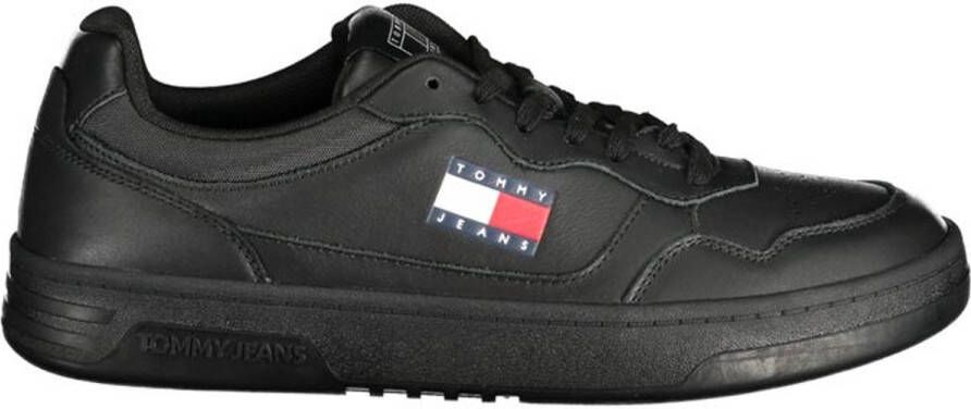 TOMMY JEANS Plateausneakers (NEW) TJM CUPSOLE LEATHER ESS vrijetijdsschoen lage schoen veterschoen in basket-look