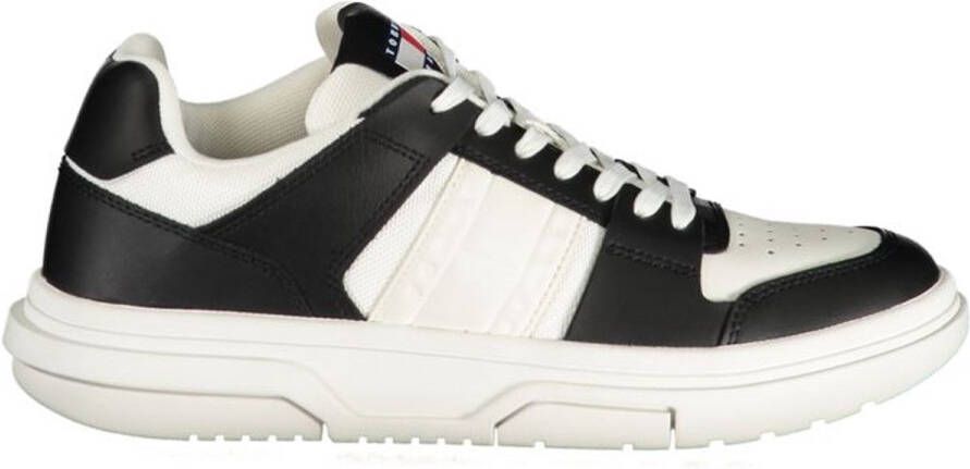 Tommy Hilfiger Zwarte Polyester Sneakers Met Stijlvolle Comfort