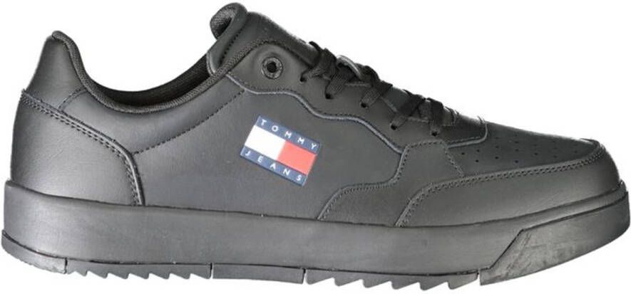 TOMMY JEANS Plateausneakers (NEW) TJM CUPSOLE LEATHER ESS vrijetijdsschoen lage schoen veterschoen in basket-look