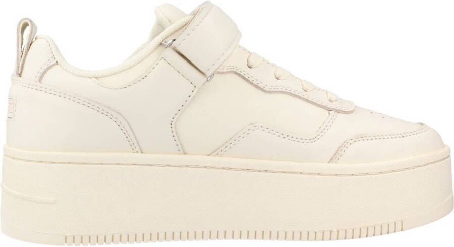 Tommy Jeans Sneakers met plakband en flatform voor vrouwen Beige Dames