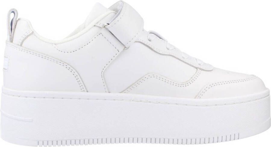 Tommy Jeans Sneakers met plakband en flatform White Dames