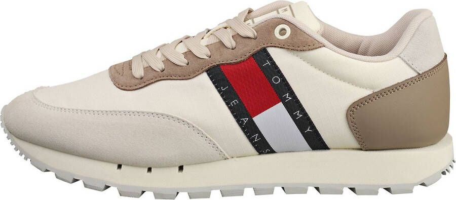 Tommy Hilfiger Leren hardloopschoenen Beige Heren