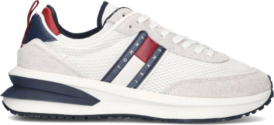 TOMMY JEANS M Runner Sneakers Leren Sneaker Heren Wit