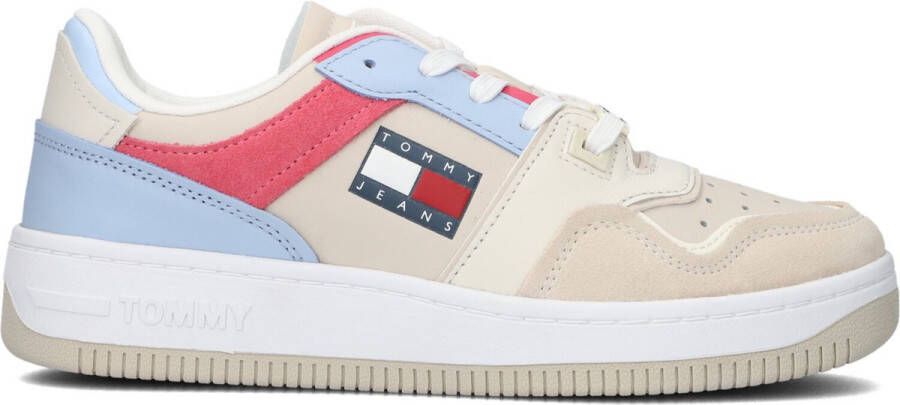 TOMMY JEANS Meg Low Lage sneakers Leren Sneaker Dames Beige