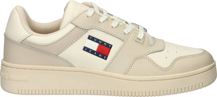 TOMMY JEANS Retro Basket heren sneaker Beige wit