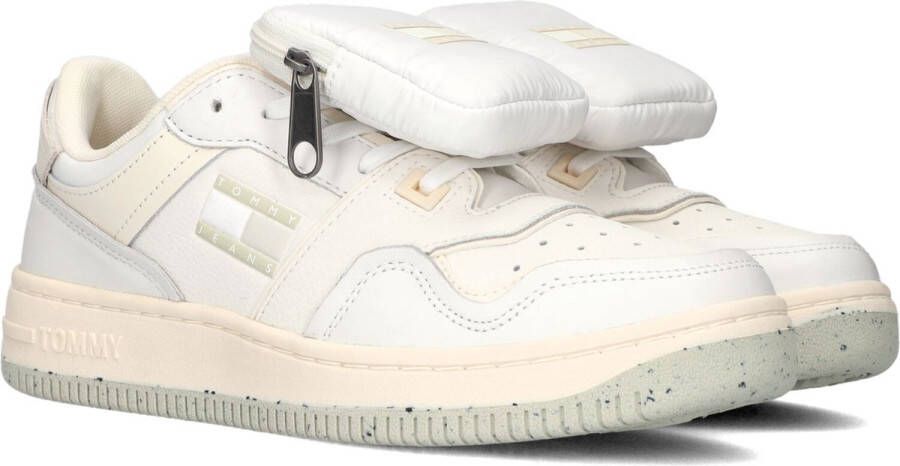 TOMMY JEANS Retro Baskt Lc Susta Lage sneakers Leren Sneaker Dames Beige