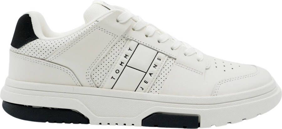 TOMMY JEANS The Brooklyn Elevated Sneakers Leren Sneaker Dames Zwart