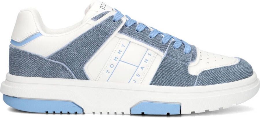 Tommy Hilfiger Blauwe Polyester Sneakers met Veters Contrastdetails Logo Blue