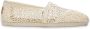 TOMS Alpargata Met Kant Beige Narural Moroccan Crochet - Thumbnail 1