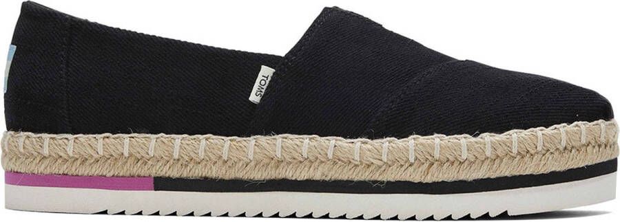 TOMS Schoenen Zwart Alpargata Platform Rope Loafers Zwart Alpargata Platform Rope