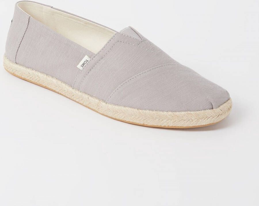 TOMS Alpargata espadrille van biologisch katoen Licht Grijs