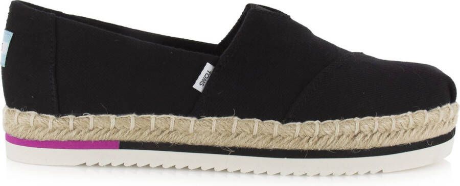 TOMS Schoenen Zwart Alpargata Platform Rope Loafers Zwart Alpargata Platform Rope