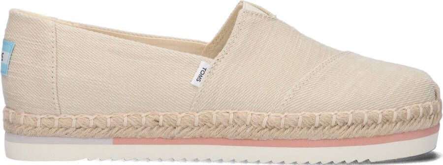 TOMS Alpargata Platform Rope Espadrilles Dames Beige