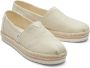 TOMS Alpargata Platform Rope Espadrilles Dames Beige - Thumbnail 1