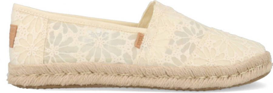 TOMS Alpargata Rope 2.0 Beige Bloemmotief Kant Espadrille