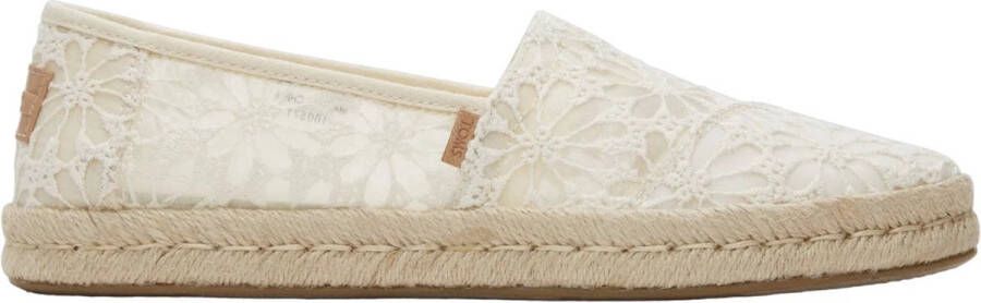 TOMS Alpargata Rope 2.0 Beige Bloemmotief Kant Espadrille