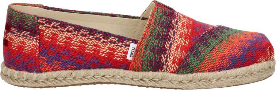 TOMS Alpargata Rope dames espadrille Rood multi