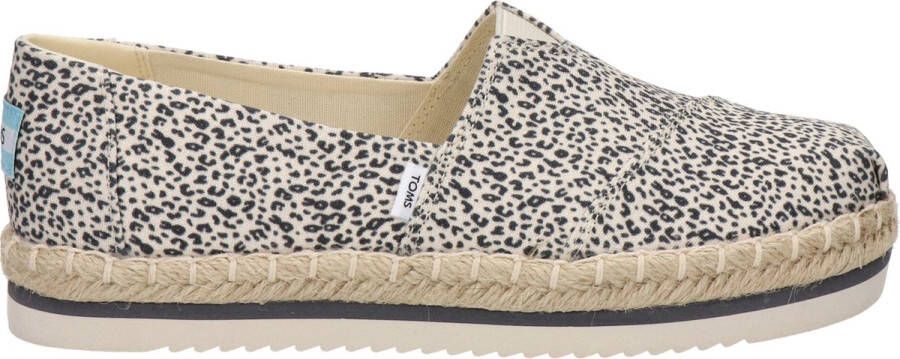 TOMS Women's Alpargata Platform Rope Sneakers beige grijs