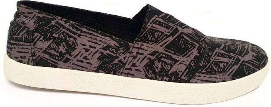 TOMS Avalon Sneaker 10004796 Black Scratch Print