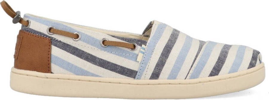 TOMS Jeugd Bimini Stripe Synthetic Trim Blauw