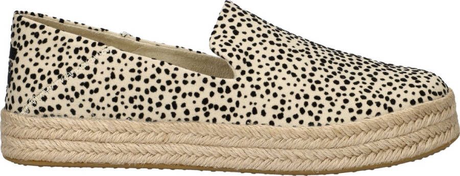 TOMS Carolina dames espadrilles Wit zwart