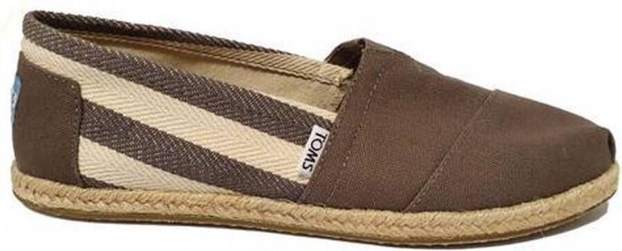 TOMS Classic Canvas Espadrille Dames 10005417 Dark Grey Stripe