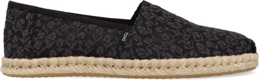 TOMS Dames Alpargata Rope Loafers Zwart