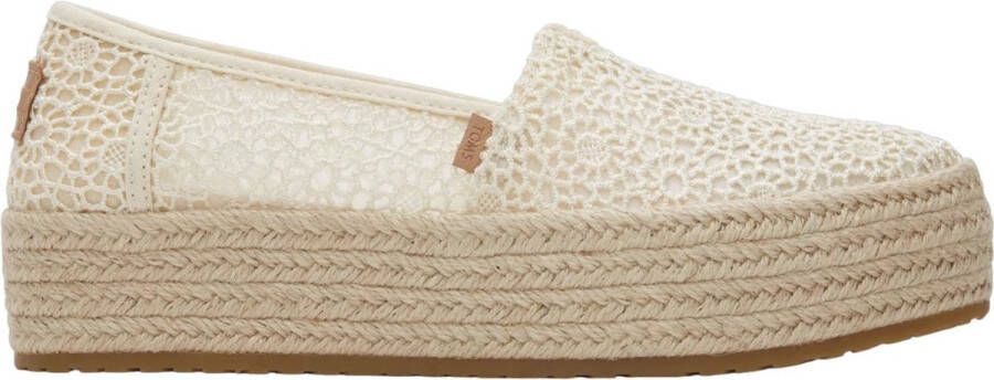 TOMS Valencia Platform Espadrille Natural kant