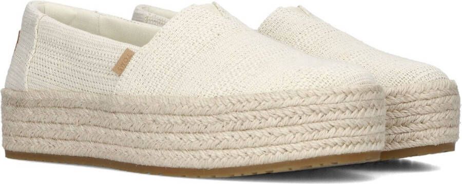 TOMS Valencia Lurex Espadrilles Beige Dames