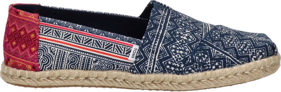 TOMS Espadrilles Dames Instappers Damesschoenen Alpargata Fantasy Blauw wit