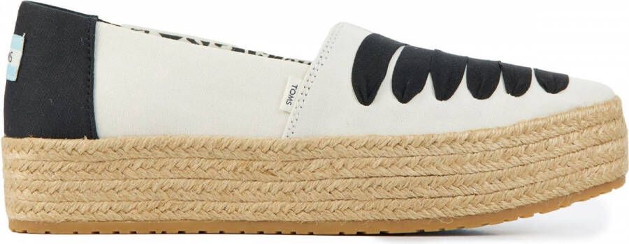 TOMS Espadrilles Dames Instappers Damesschoenen Canvas Valencia Gebroken wit combi