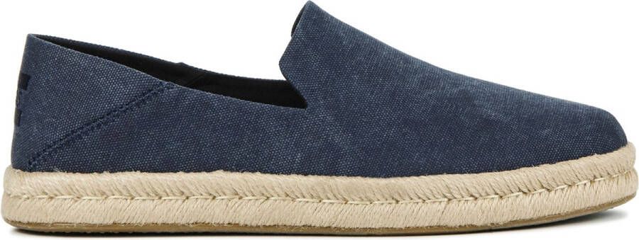 TOMS Espadrilles Heren Instappers Herenschoenen Canvas Santiago Blauw