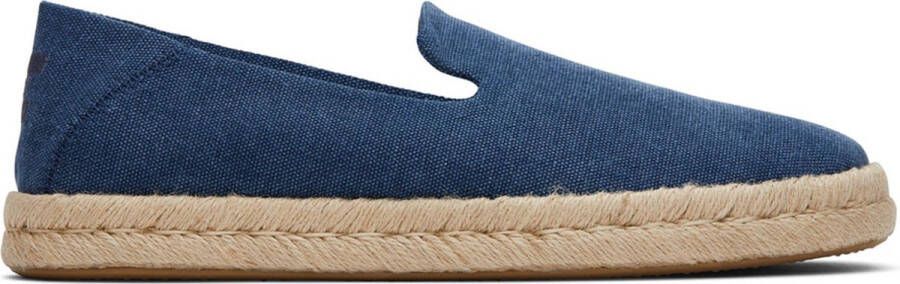 TOMS Santiago Recycled Cotton Canvas Blue Slip-on