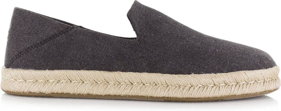 TOMS Shoes Toms Santiago Recycled Cotton Canvas Black Slip-on