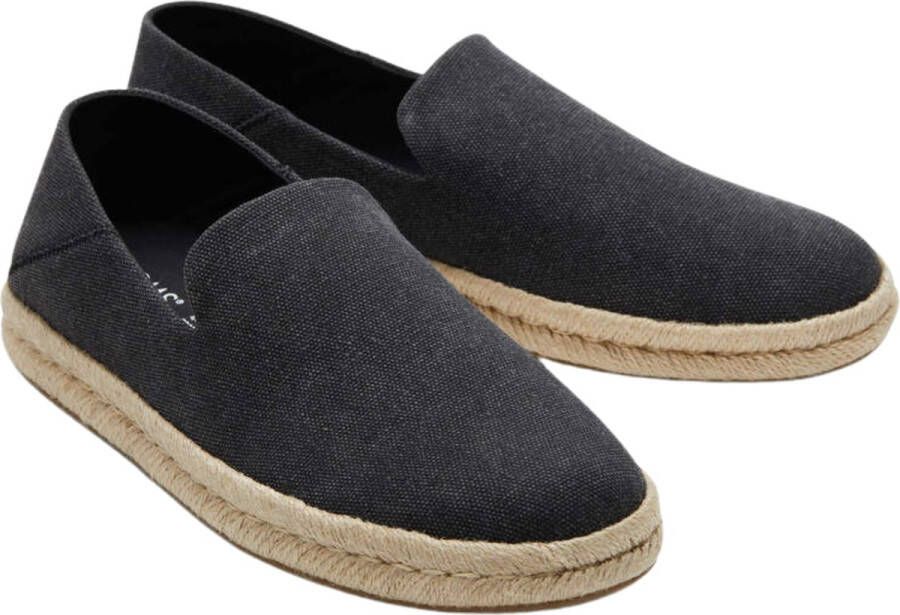 TOMS Shoes Toms Santiago Recycled Cotton Canvas Black Slip-on