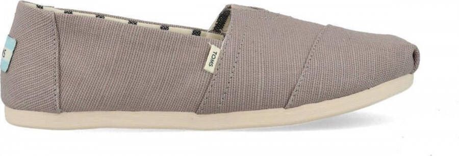 TOMS Espadrilles Dames Instappers Damesschoenen Canvas Alpargata Riviera Grijs