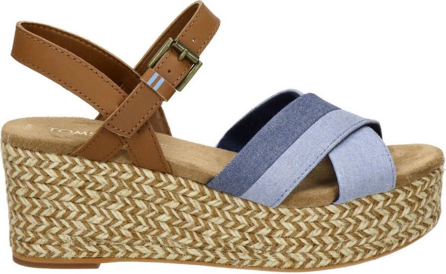 TOMS Willow Dames Wedge Navy