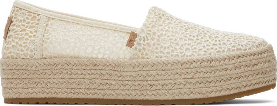 TOMS Valencia Platform Espadrille Natural kant