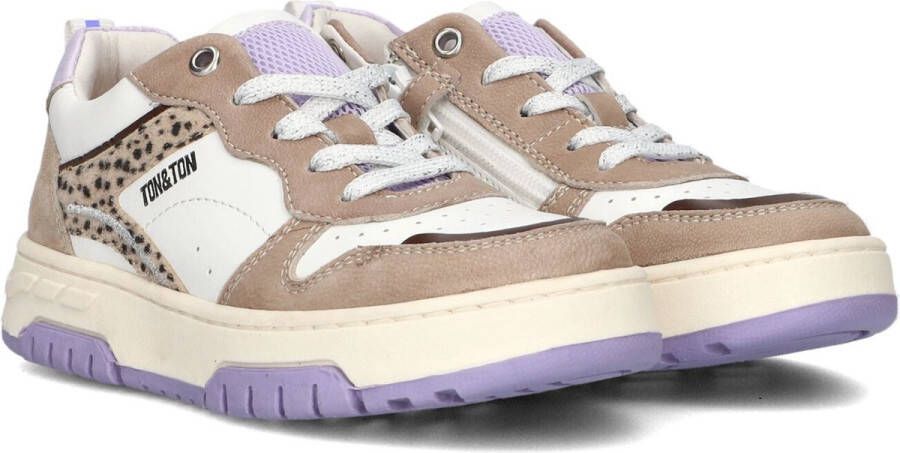 Ton & Ton Mikaela Sneakers Leren Sneaker Meisjes Beige