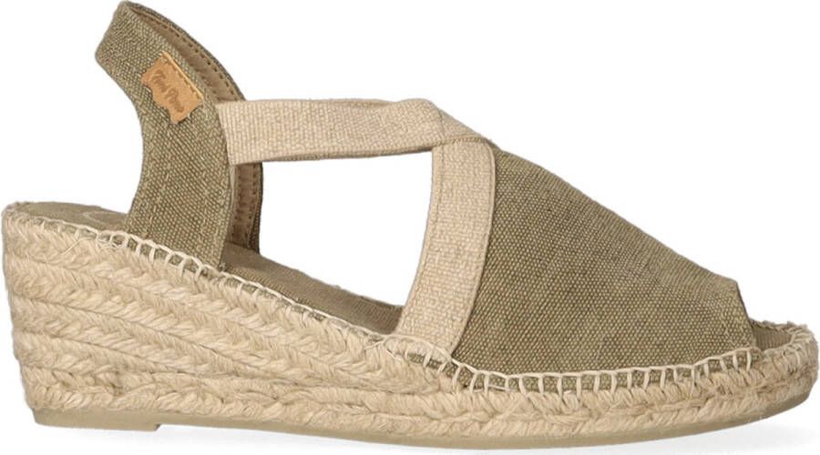 Toni Pons Breda-V Dames Espadrilles Caqui Vintage