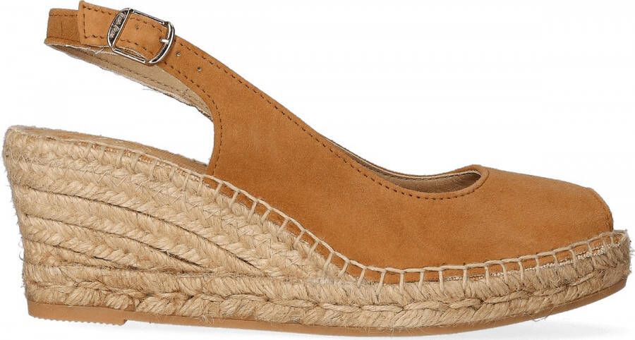 Toni Pons Calpe Dames Espadrilles Cuiro Cognac Suède CALPEcuiro