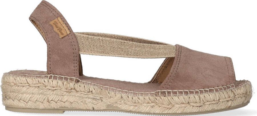 Toni Pons Ella Dames Espadrilles Taupe Suède