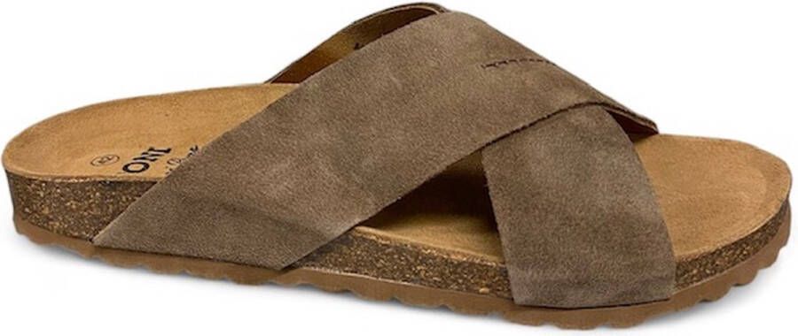 Toni Pons Gol QT Taupe Piel-slipper -kruisband slipper