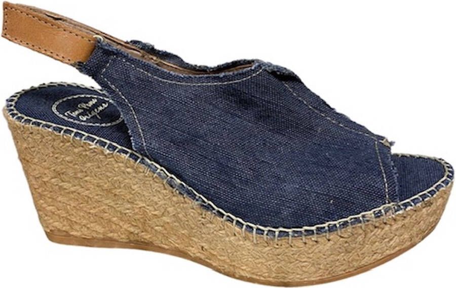 Toni Pons Lugano mari vintage-sandaal met sleehak-sleehak espadrilles