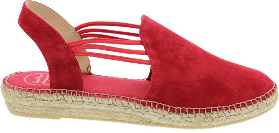 Toni Pons Nuria Dames Espadrilles Vermell Rood Suède NURIAvermell - Foto 1